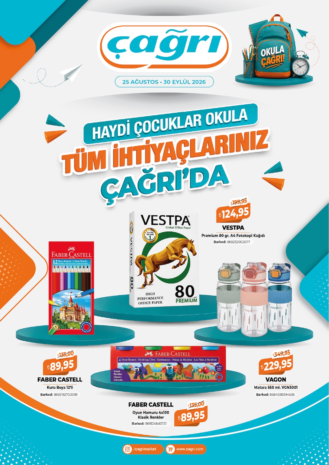 Çağrı Market 25 Ağustos 2026 Okul Alışverişi
