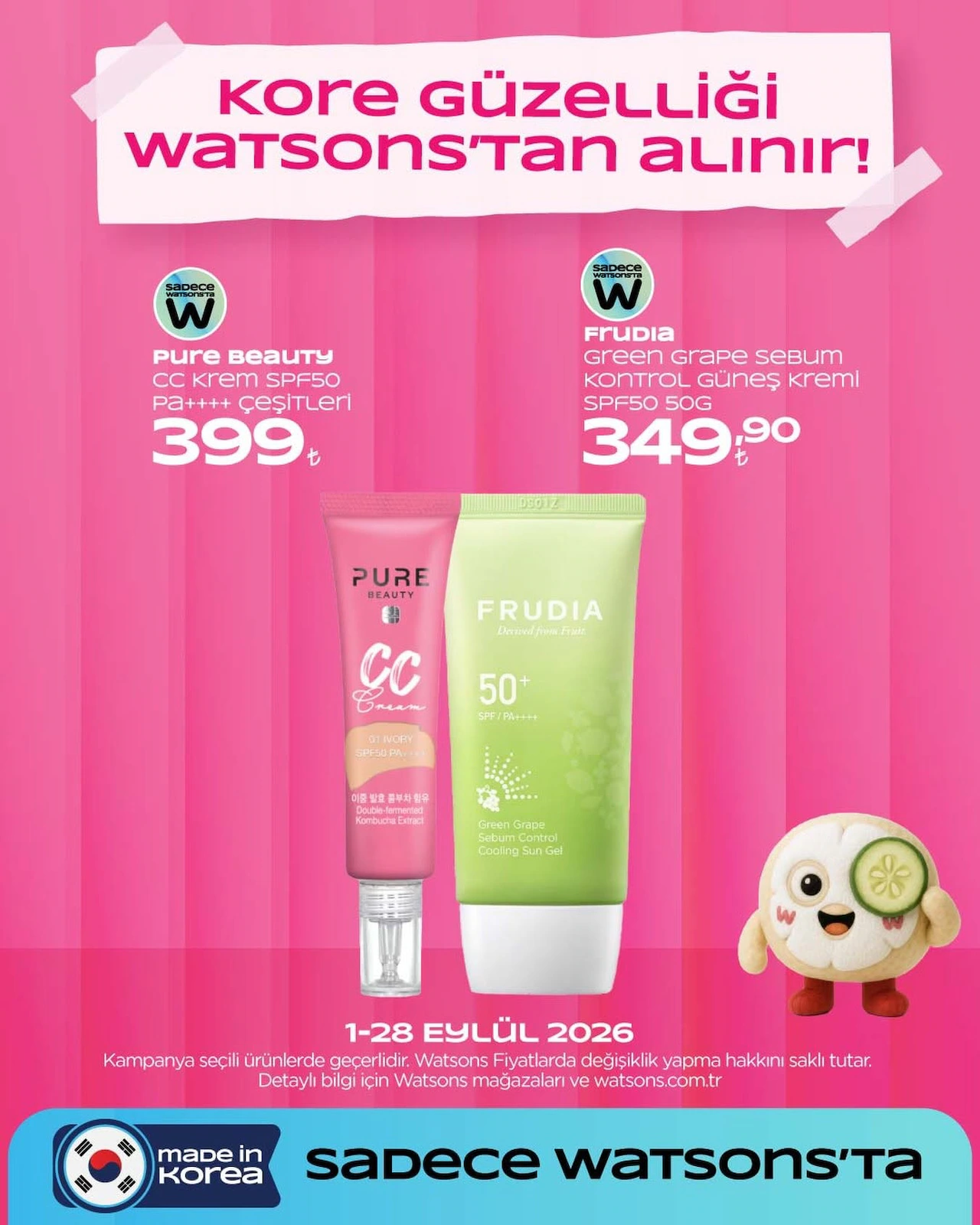 Watsons 1 Eylül 2026 Facebook Paylaşımı
