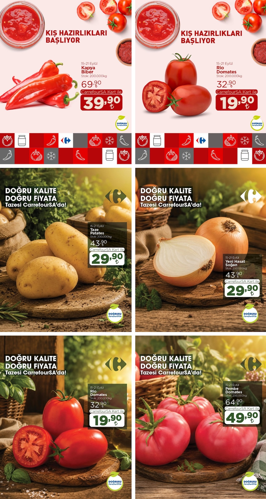 CarrefourSA 15 Eylül 2026 Manav İndirim Broşürü