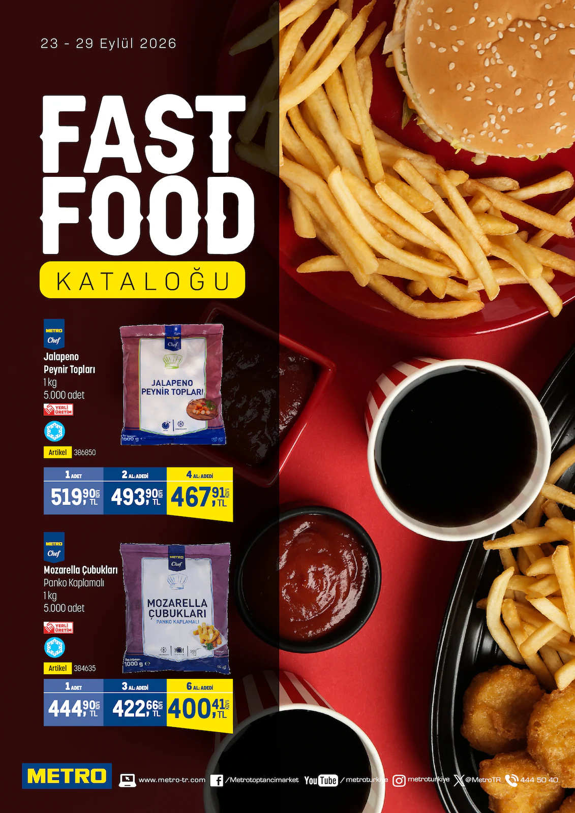 Metro 23 Eylül 2026 Fast Food Broşürü