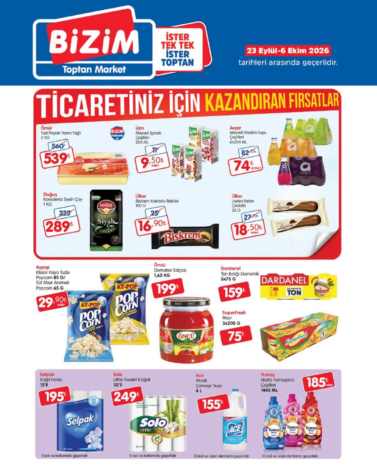 Bizim Toptan 23 Eylül 2026 İndirimli Ürünler