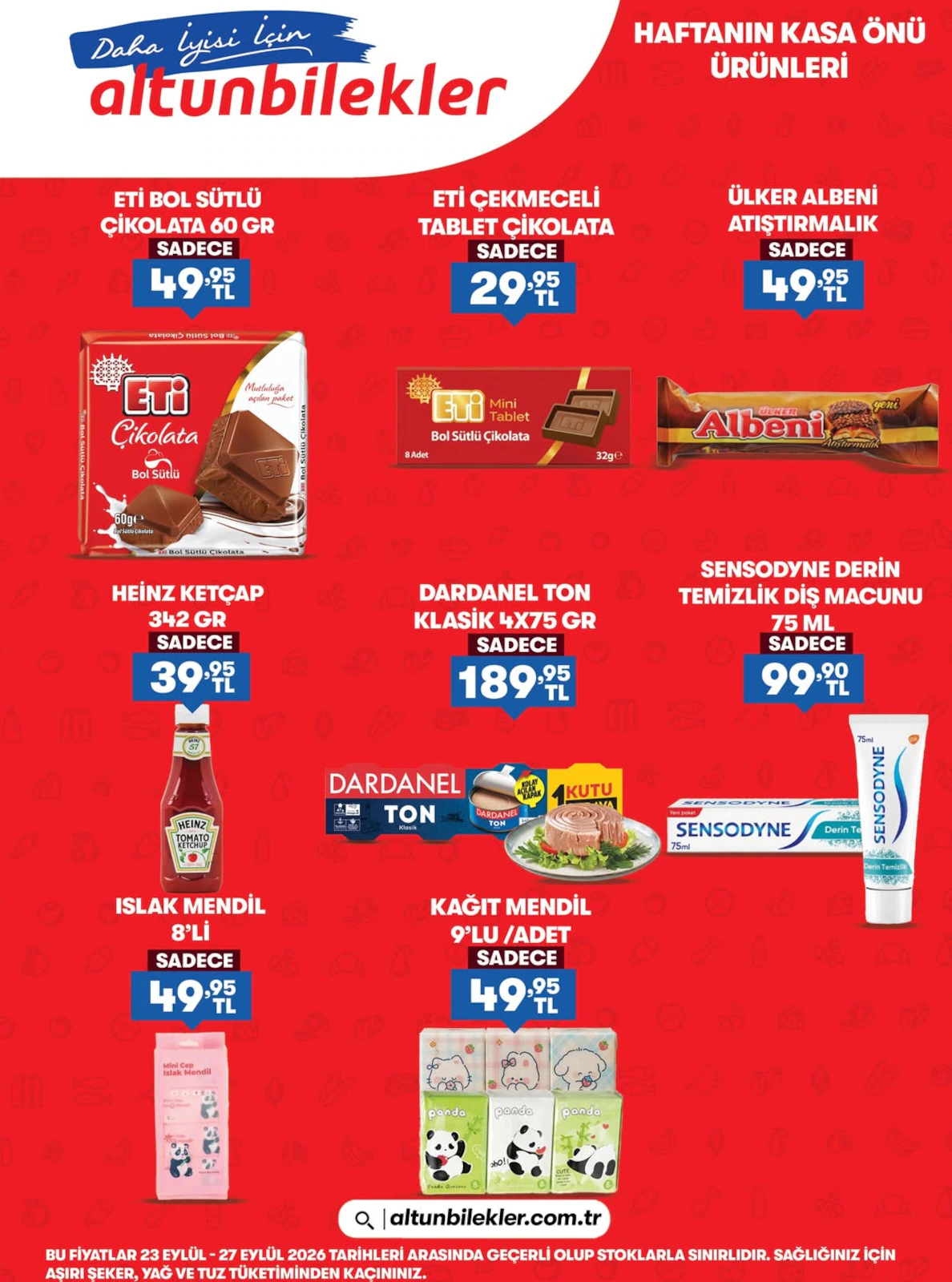 Altunbilekler Market 23 Eylül 2026 İndirim Broşürü