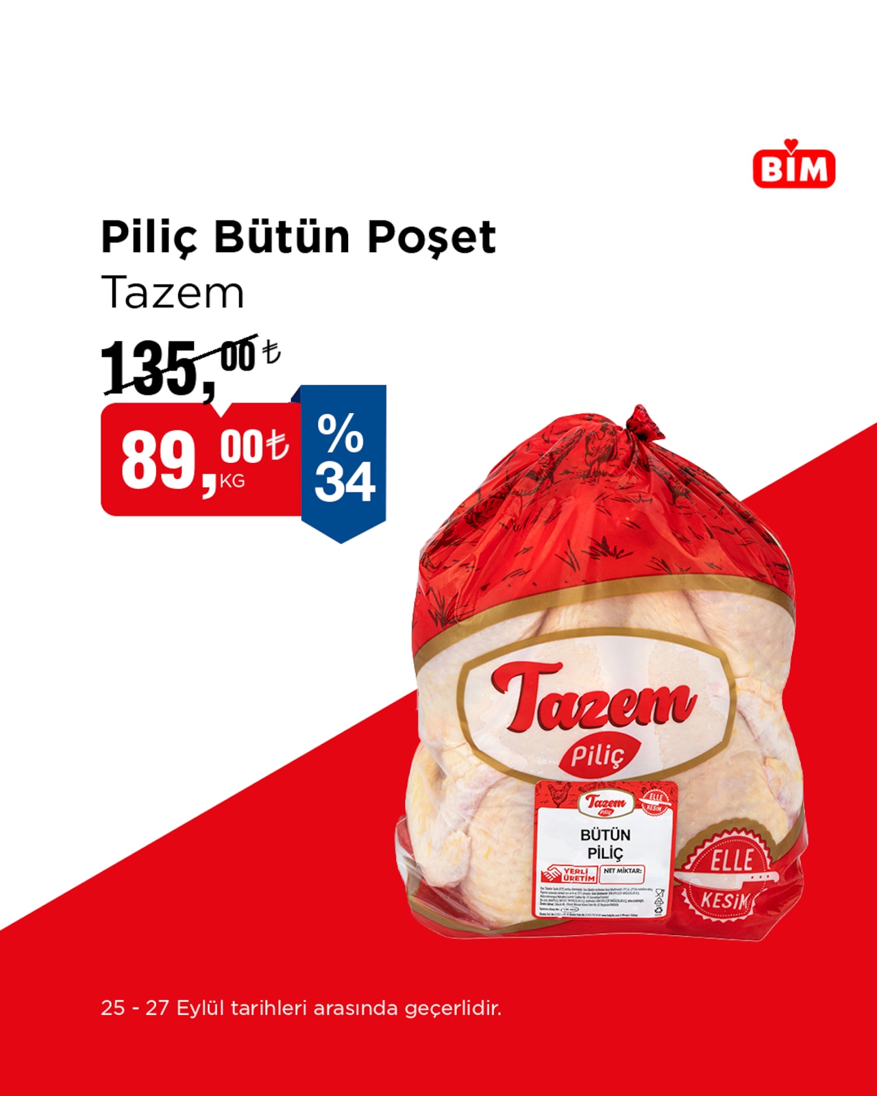 BİM 25 Eylül 2026 Fırsat İndirim