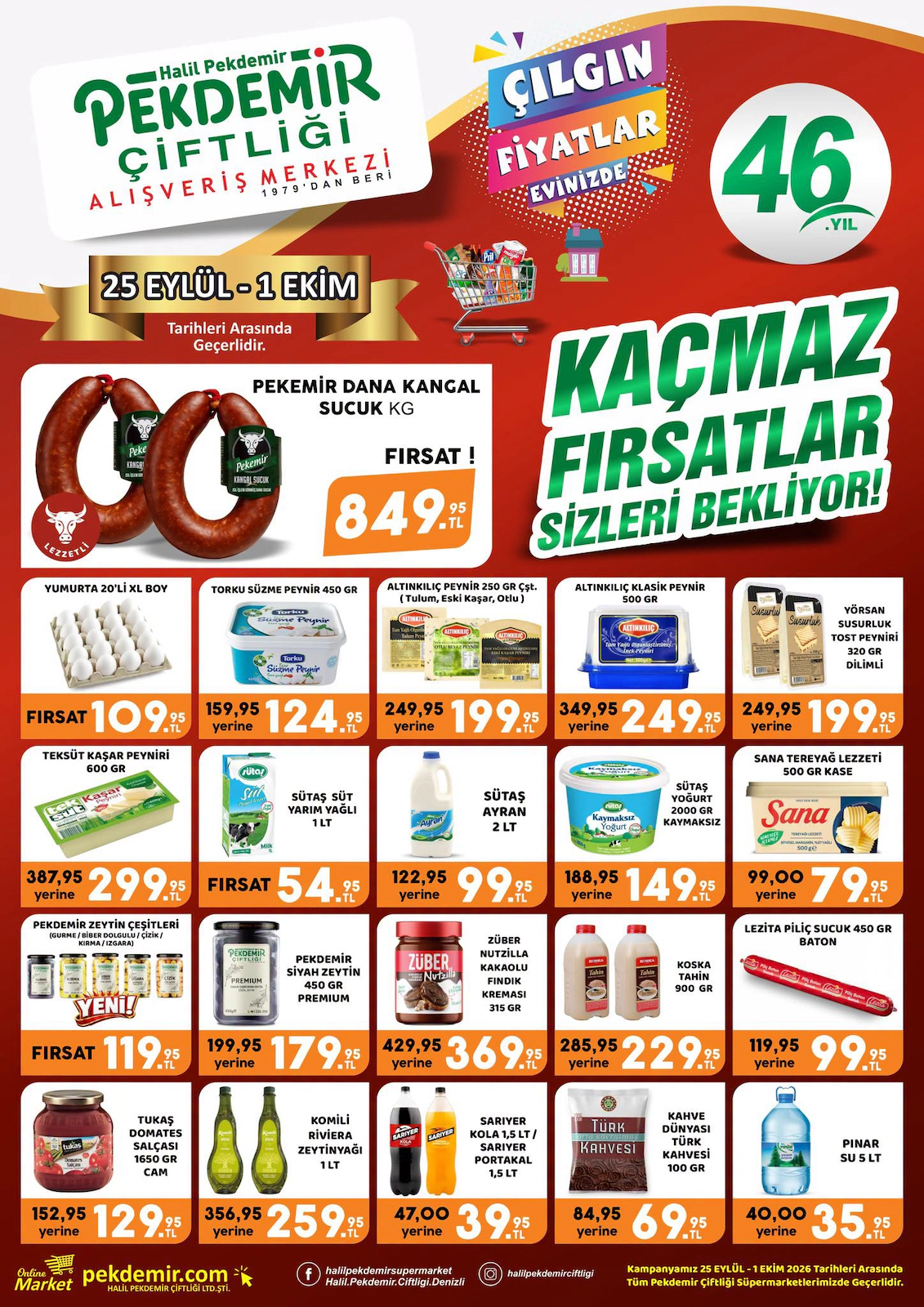 Pekdemir Market 25 Eylül 2026 İndirim Broşürü