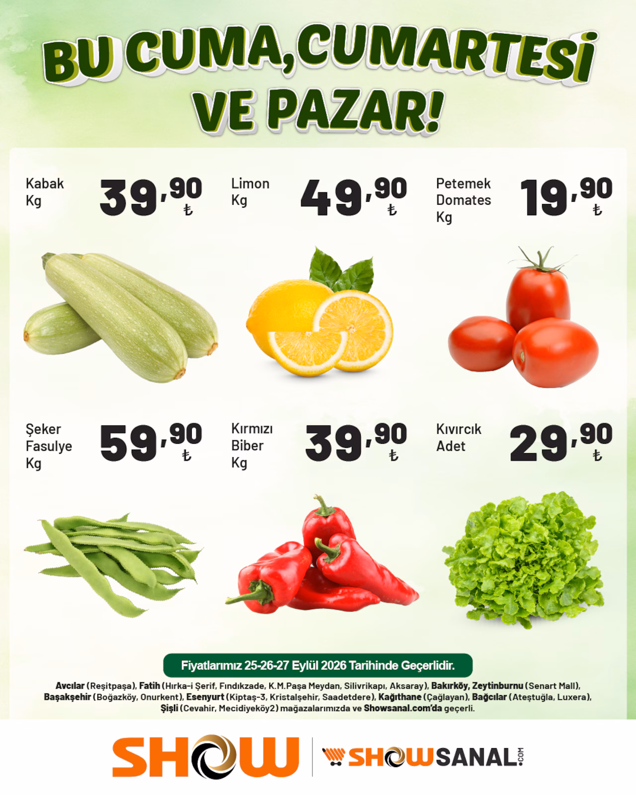 Show Hipermarket 25 Eylül 2026 Cuma'dan Pazar'a