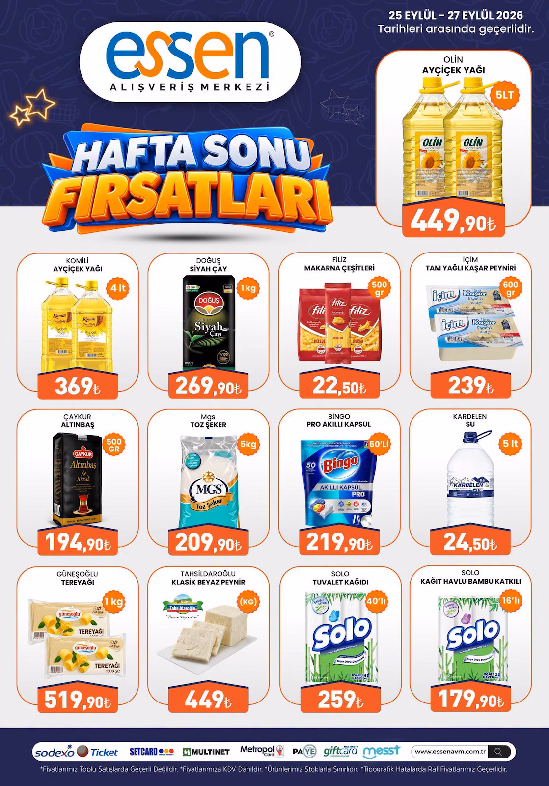 Essen Market 25 Eylül 2026 Hafta Sonu İndirim Broşürü