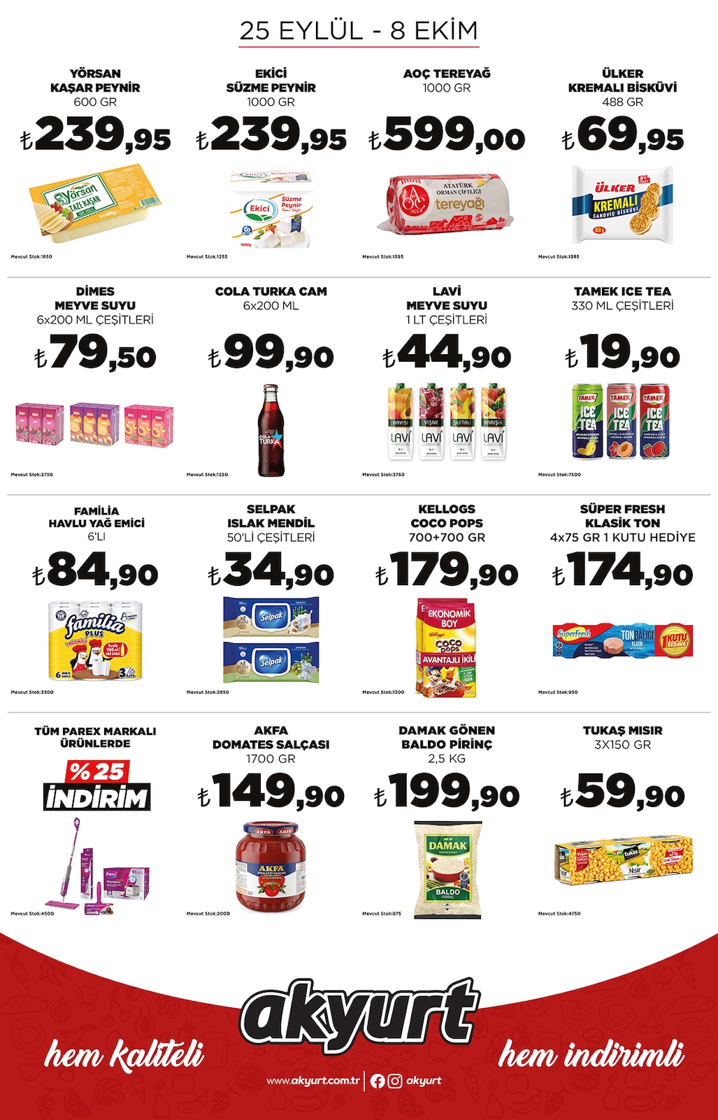 Akyurt Süpermarket 25 Eylül 2026 İndirim Broşürü