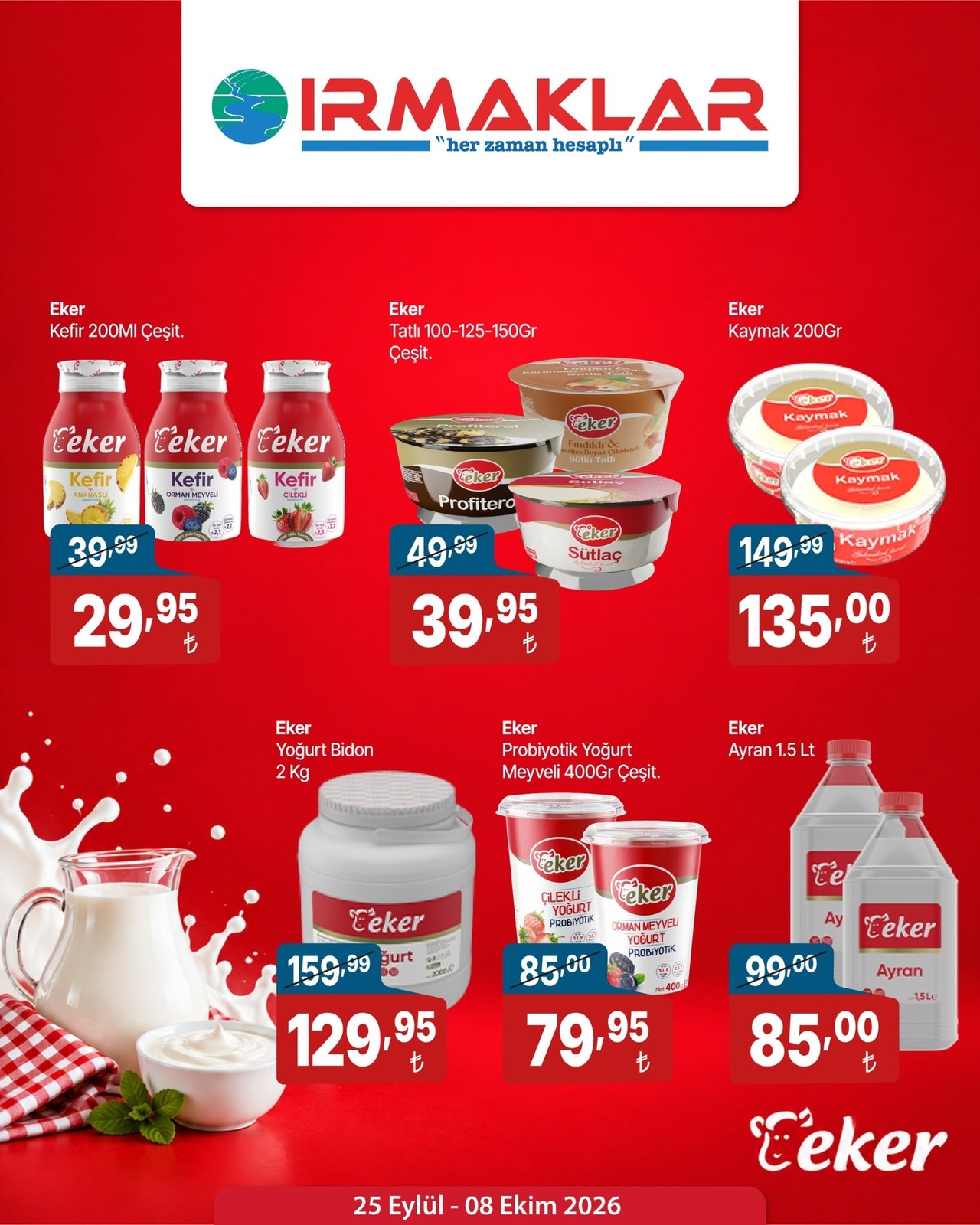 Irmaklar Market 25 Eylül 2026 İndirim Broşürü