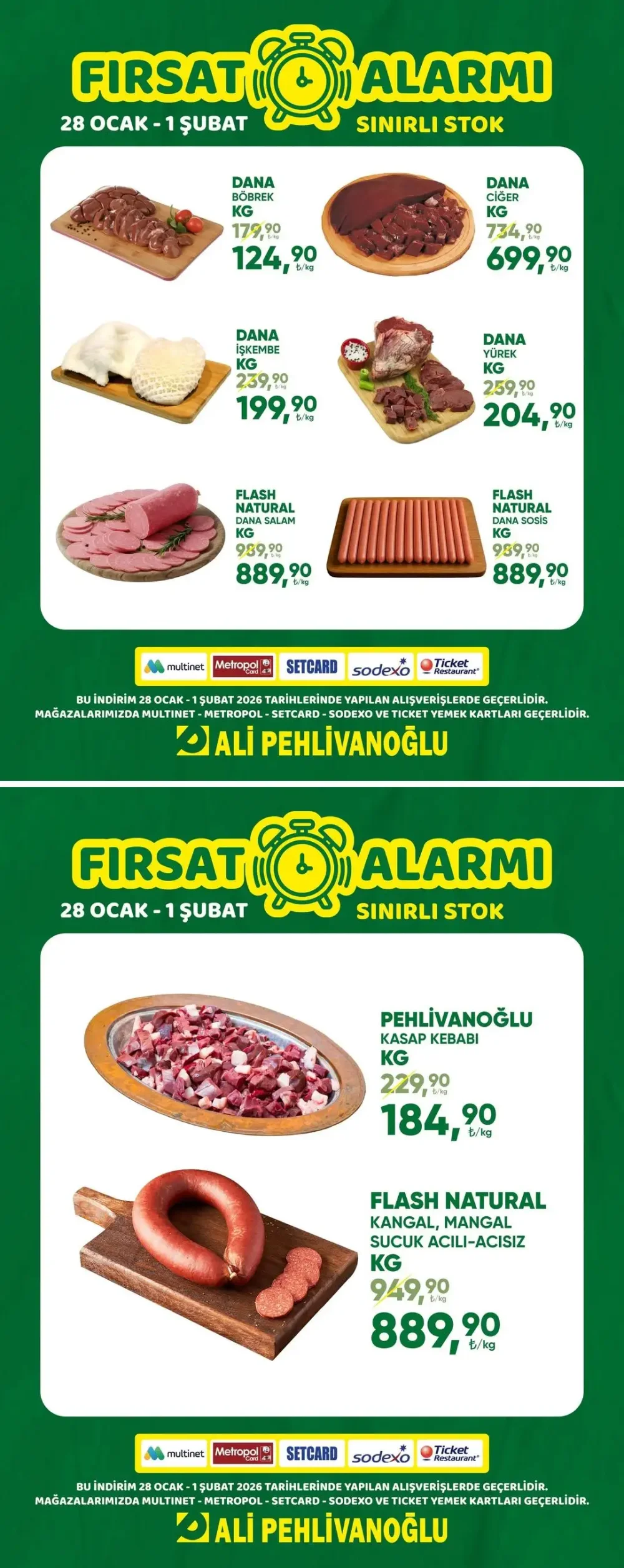 Ali Pehlivanoğlu Kasap Reyonu Fırsatları