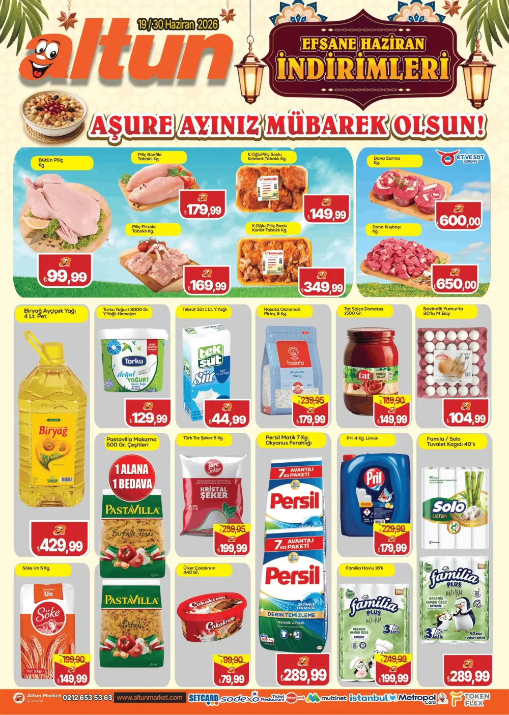 Altun Market İndirim Bülteni Broşürü - Aşure Ayınız Mübarek Olsun