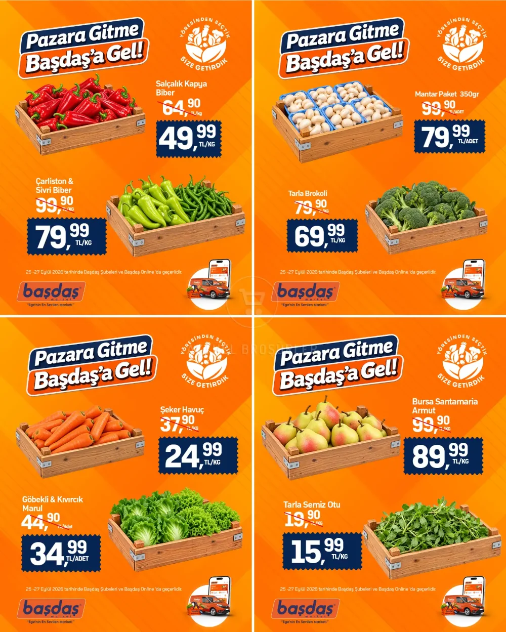 Başdaş Market Hafta Sonuna Özel Meyve ve Sebze Reyonu Fırsatları