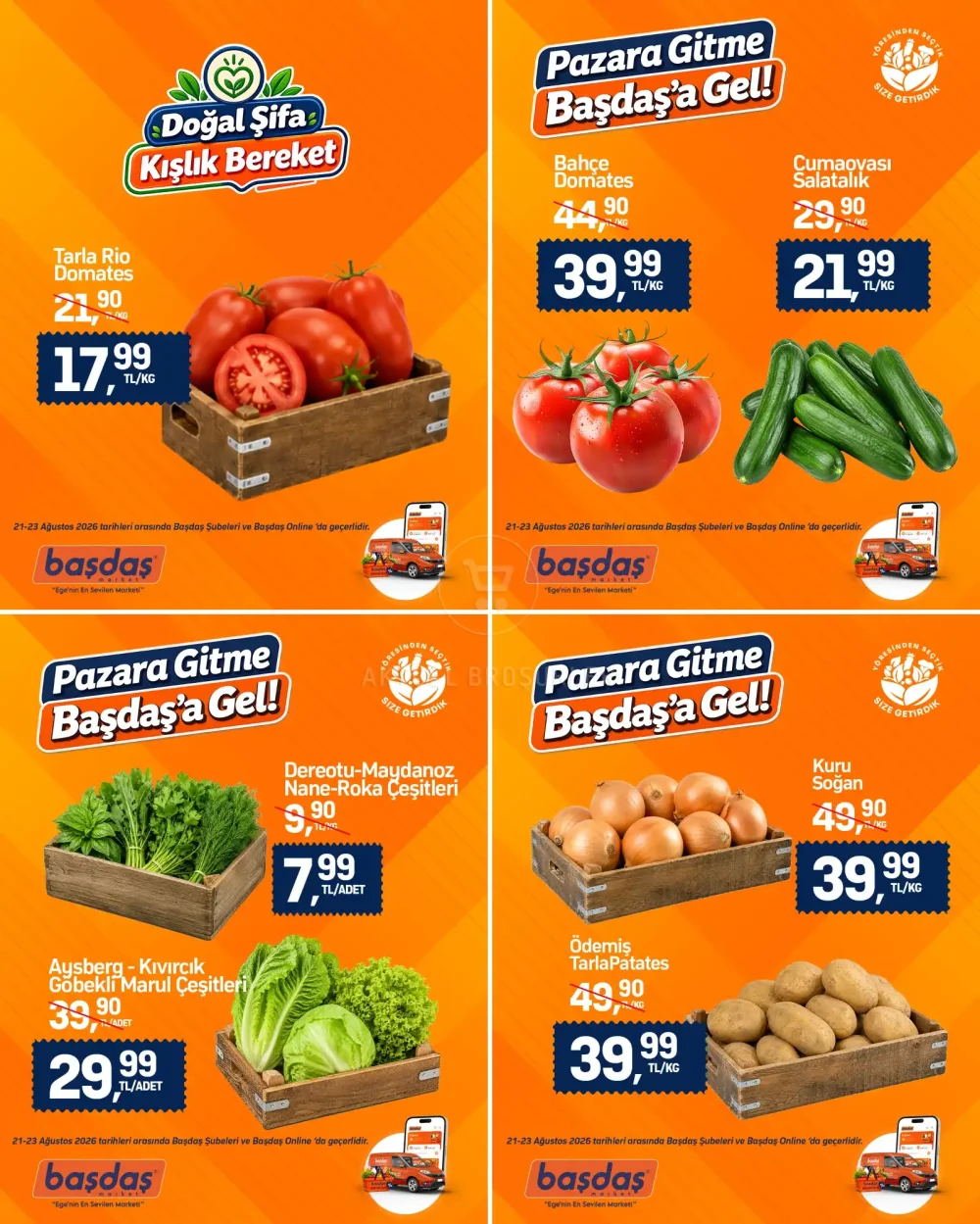 Başdaş Market Hafta Sonuna Özel Meyve ve Sebze Reyonu Fırsatları