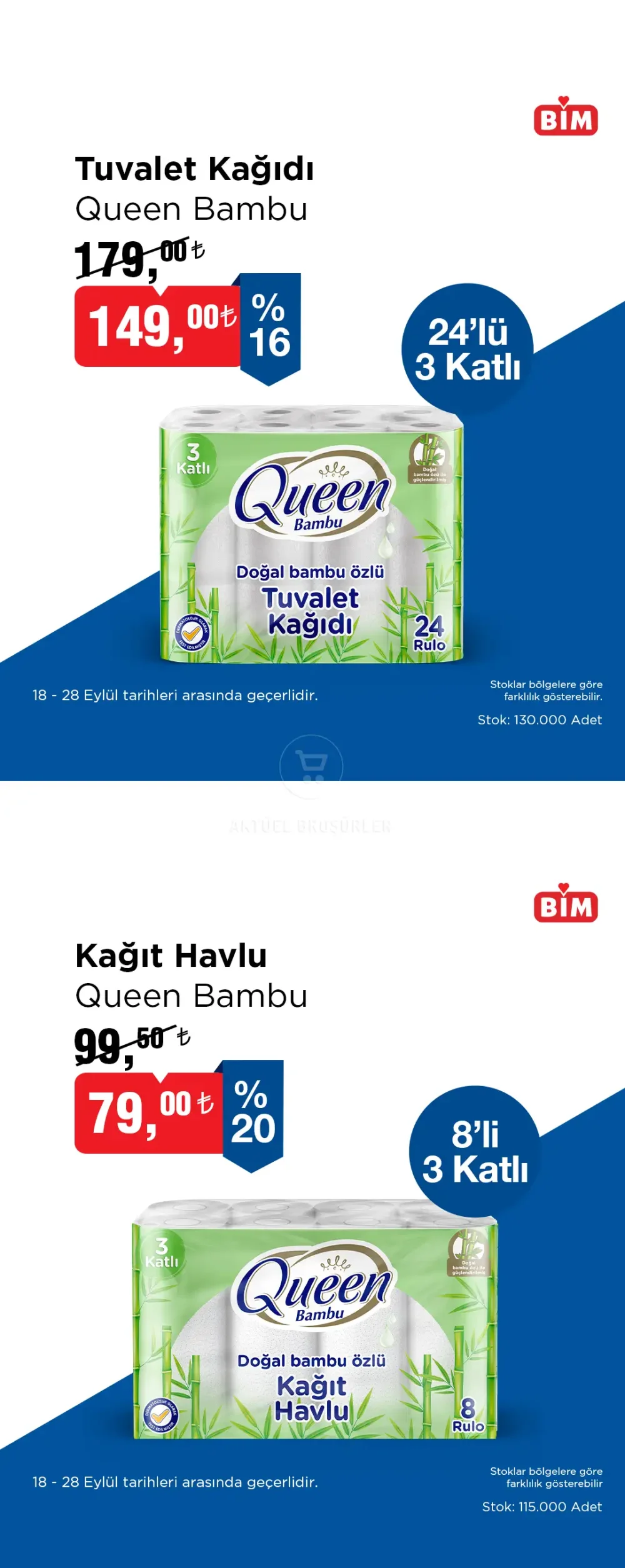 BİM Seçili Ürünlerde İndirimli Fiyatlar