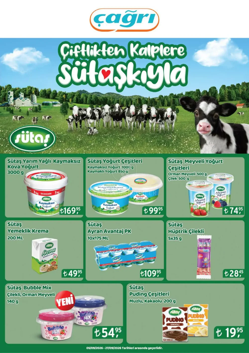 Çağrı Market Sütaş Ürünleri Broşürü