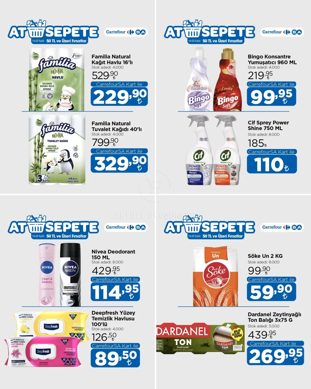 CarrefourSA 50TL ve Üzeri Alışverişlerde İndirimli Ürünler