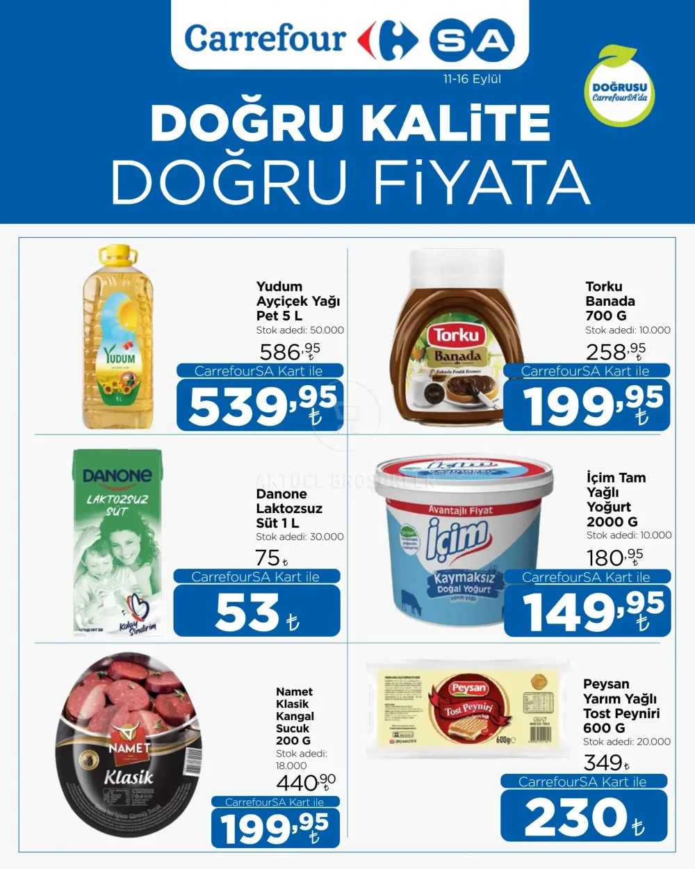 CarrefourSA Tarihi Uzatıldı 11-18 Eylül - Carrefour Marketlerde Geçerli İndirim Bülteni Kataloğu