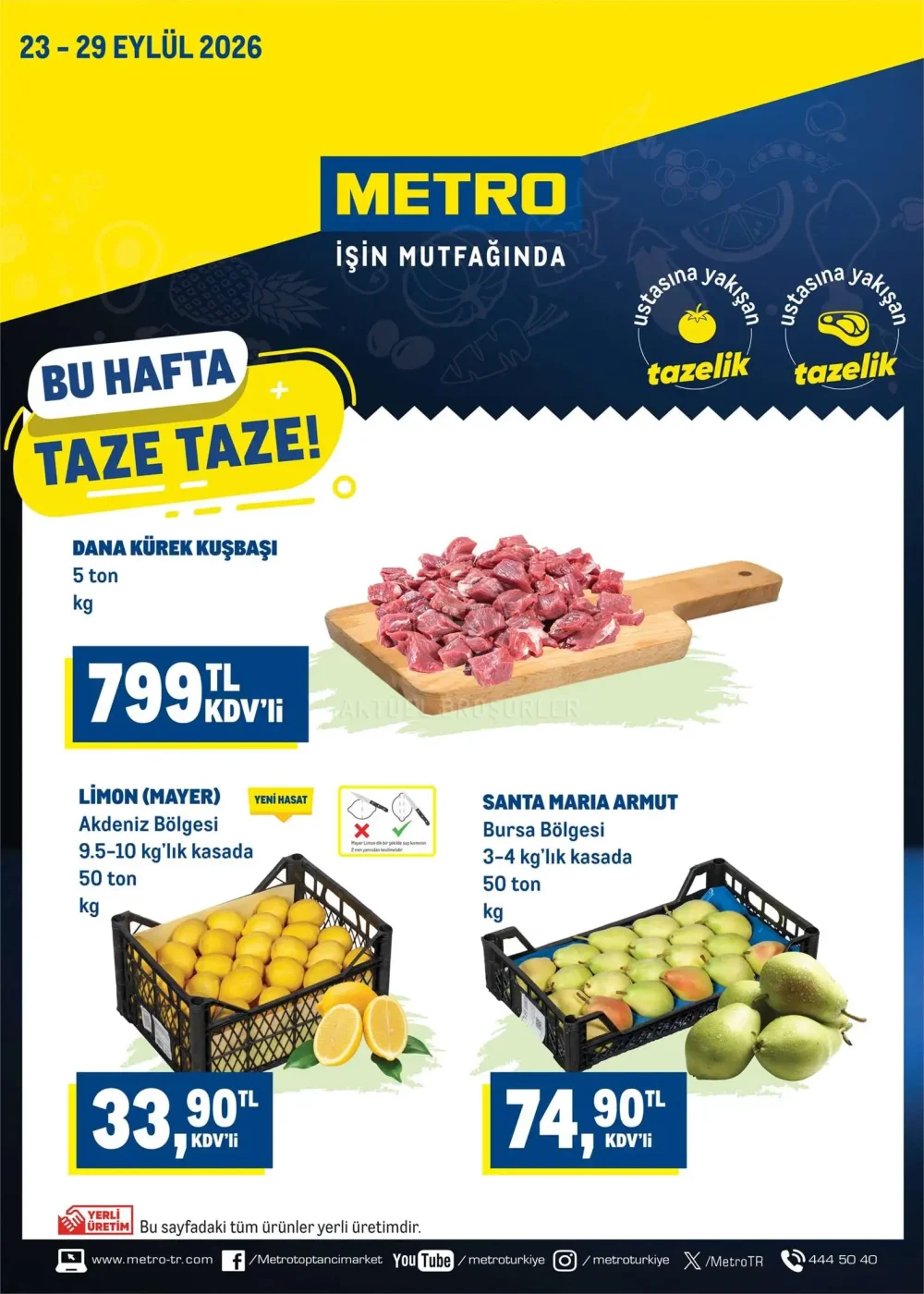 Metro Taze Ürünler Kataloğu