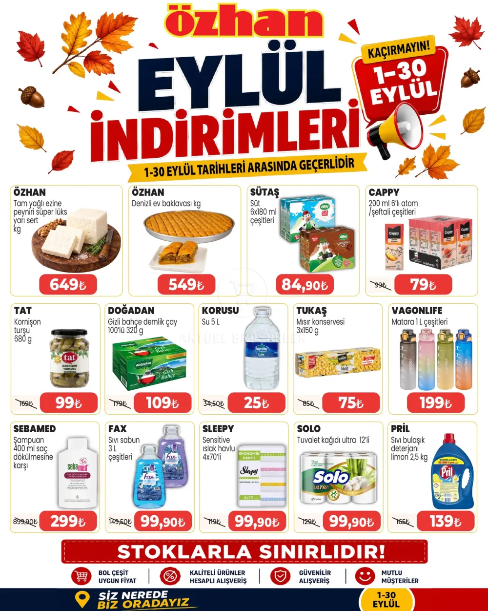 Özhan Marketler Fırsat Ürünleri Broşürü - Stoklarla Sınırlı