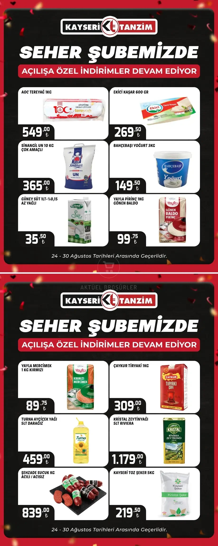 Şehzade Market Yeni Açılan Seher Şubesi'nde Geçerli İndirim Broşürü