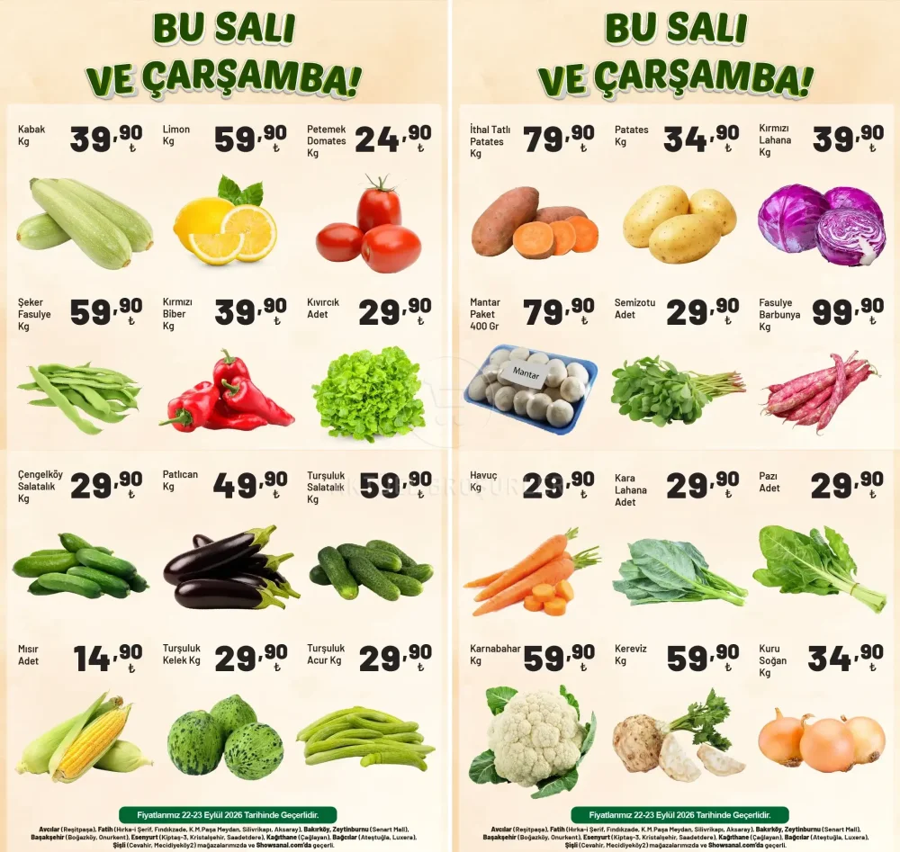 Show Hipermarket Meyve ve Sebze Reyonu Fırsatları Broşürü