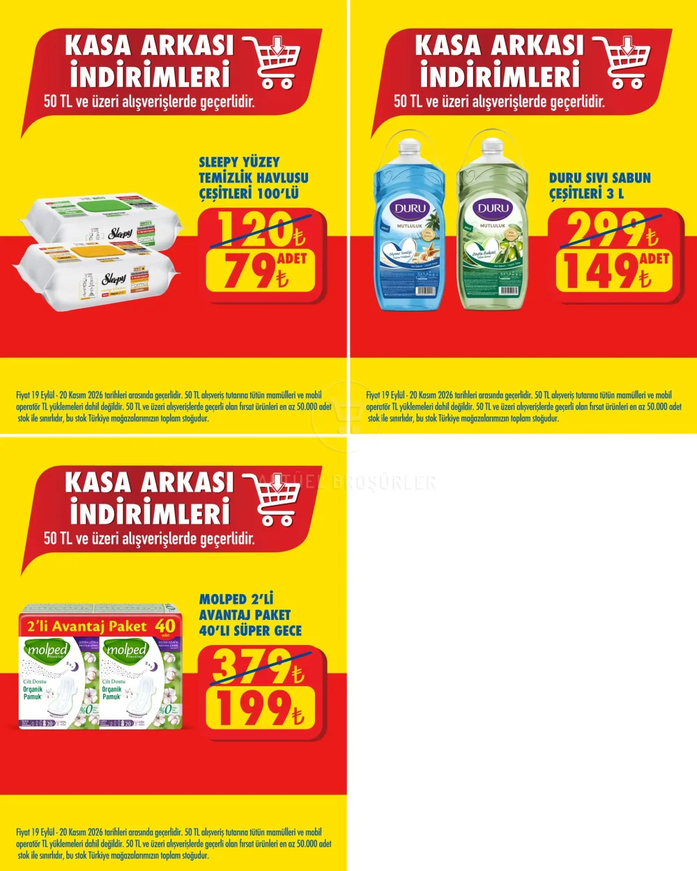ŞOK 50TL ve Üzeri Alışverişlerde İndirimli Ürünler 19 Eylül - 20 Kasım