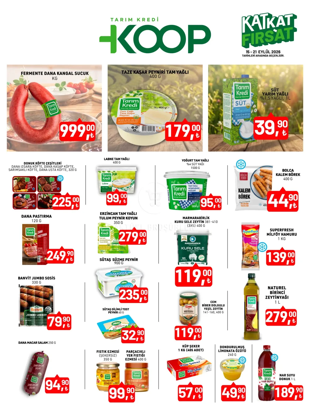 Tarım Kredi Market Tarım Kredi Kooperatif Market İndirim Bülteni Broşürü - Kat Kat Fırsat