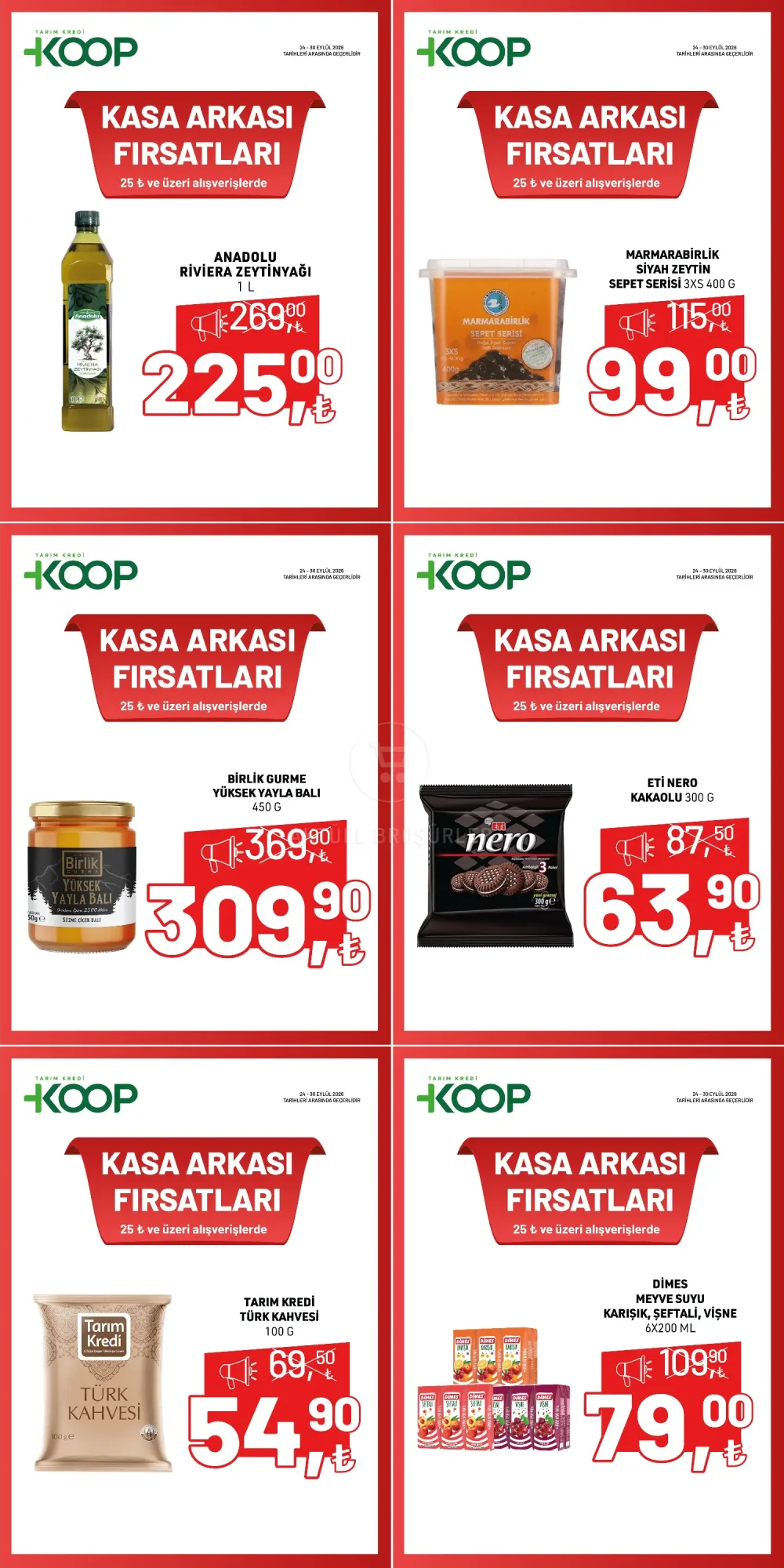 Tarım Kredi Market 25TL ve Üzeri Alışverişlerde İndirimli Ürünler
