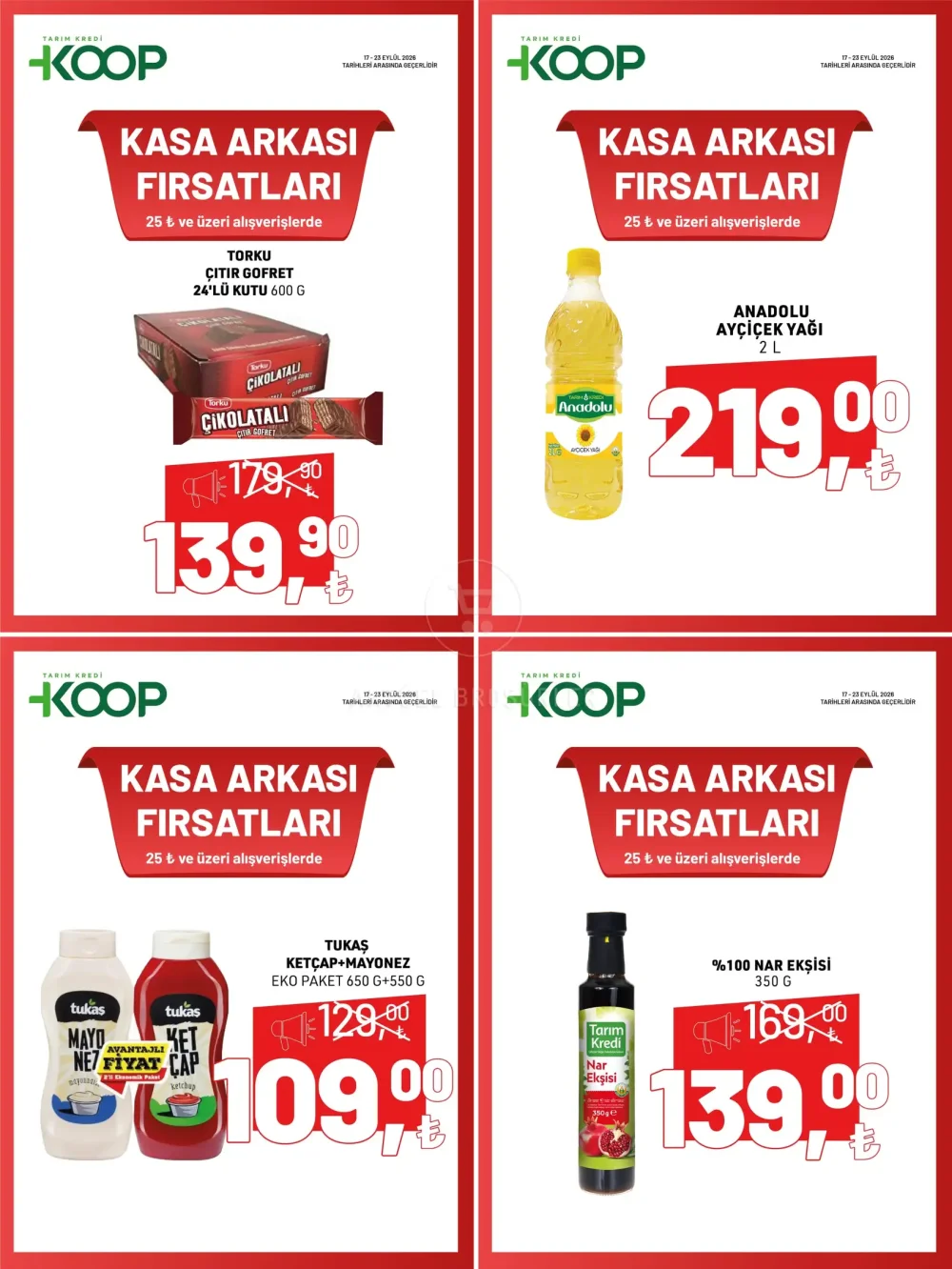 Tarım Kredi Market 25TL ve Üzeri Alışverişlerde İndirimli Ürünler