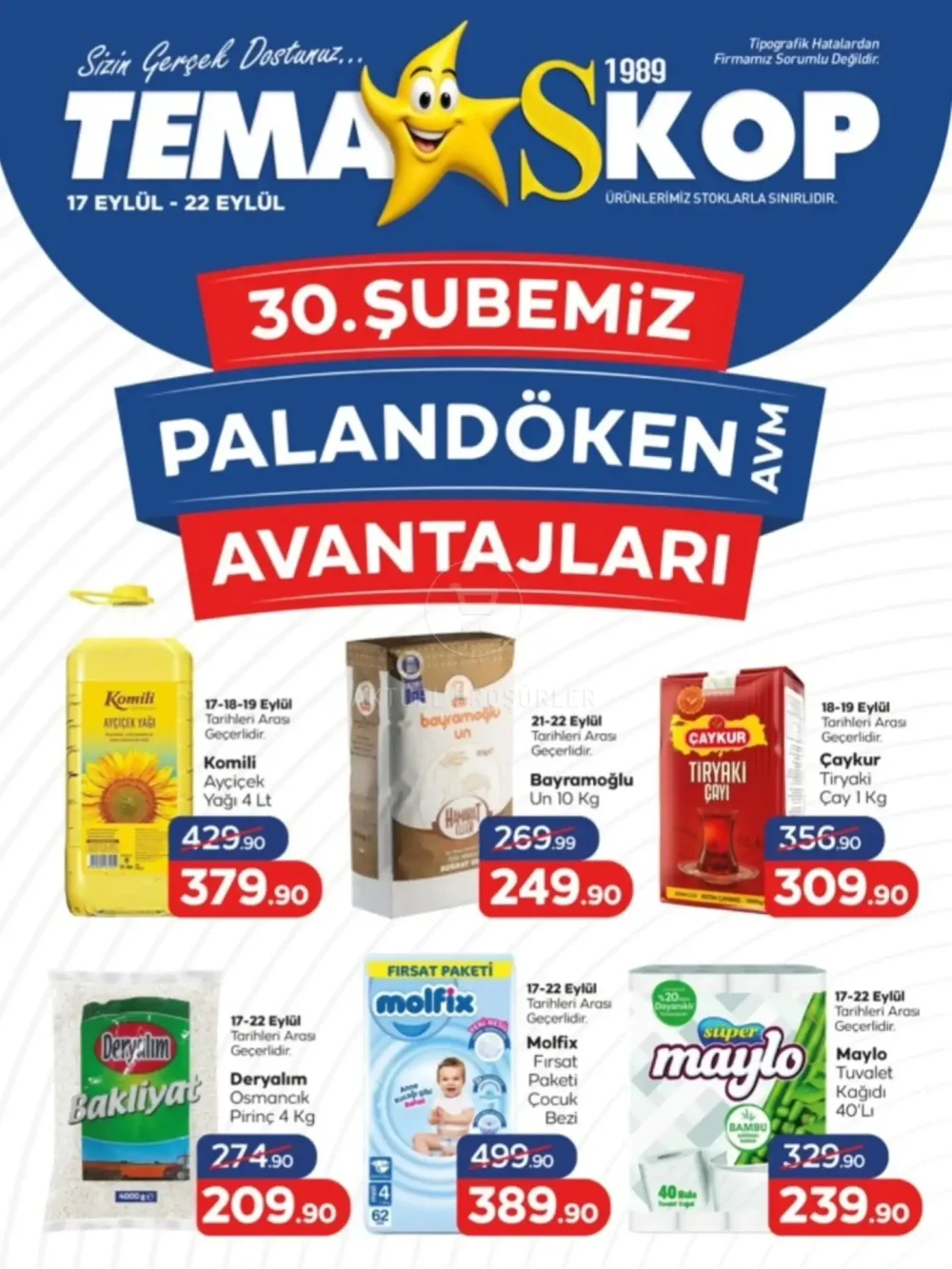 Tema Market Yeni Açılan Palandöken AVM Mağazasında Geçerli İndirim Broşürü