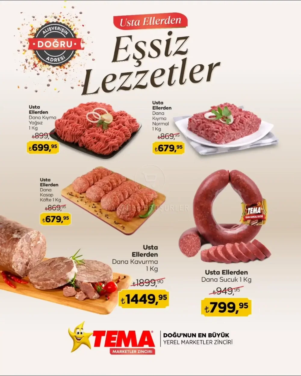 Tema Market Kırmızı Et Ürünlerinde İndirimli Fiyatlar