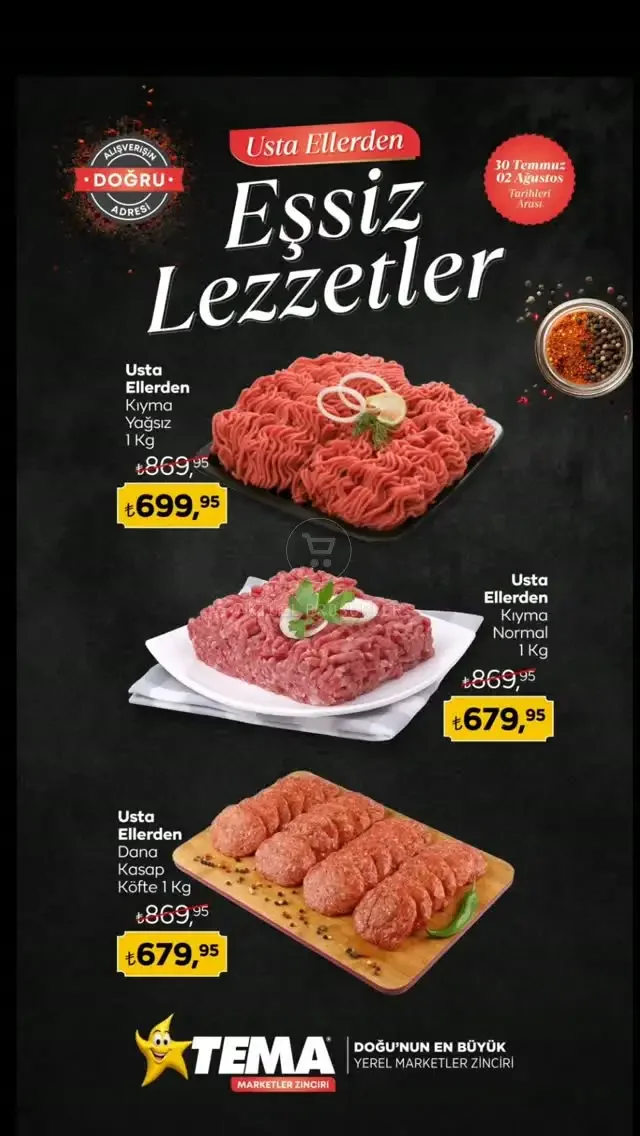 Tema Market Seçili Kırmızı Et Ürünlerinde İndirimli Fiyatlar