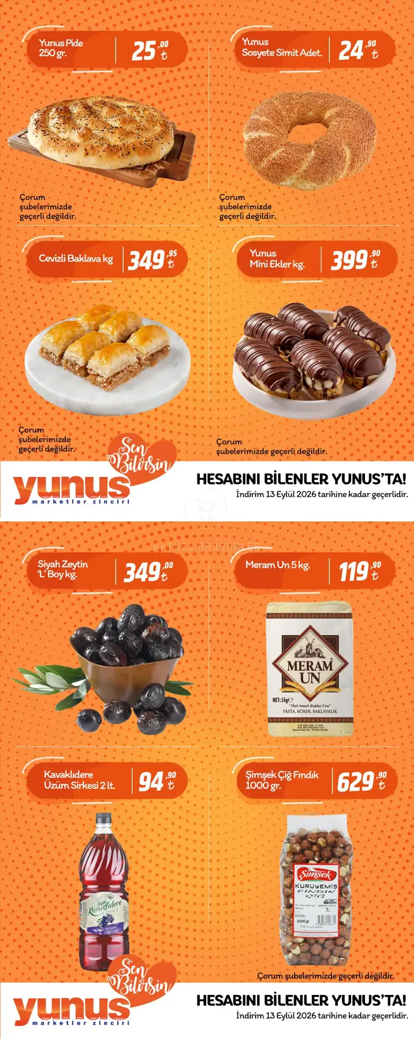 Yunus Market Hafta Sonuna Özel Fırsat Ürünleri